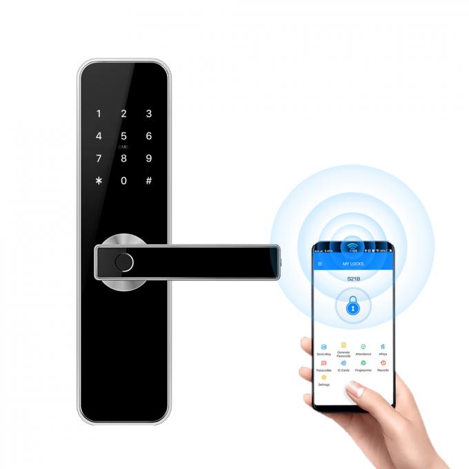 Akıllı Oda Kapı Kilitleri Güvenlik Parmak Izi Kablosuz Bluetooth TTLock APP Dijital Akıllı Kilit 0