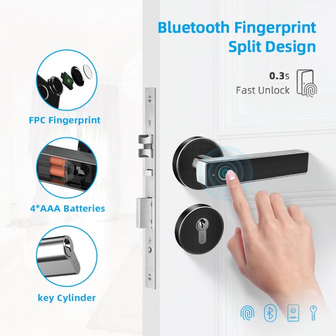Wifi Uygulaması ile akıllı Bluetooth Kapı Kilidi Ev Kullanımı Için Mekanik Tuşlar Kilidini 0