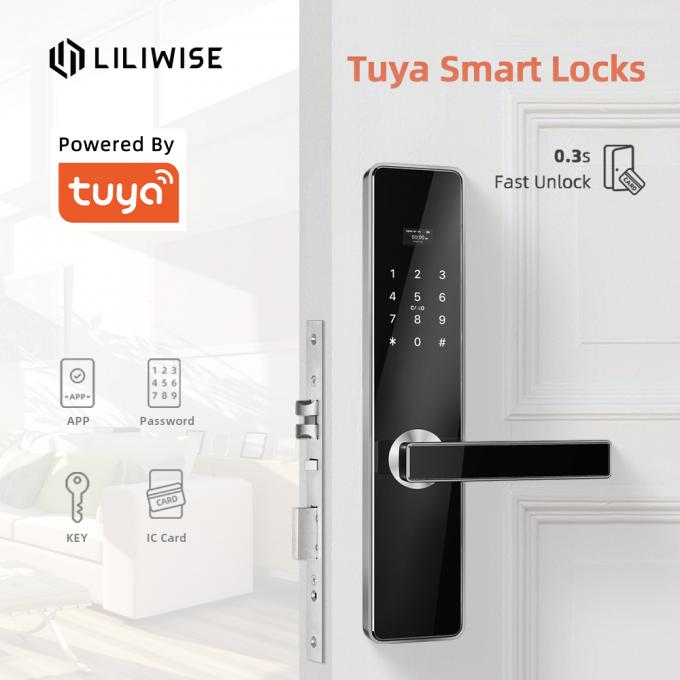Wifi Tuya Akıllı Elektronik Kapı Kilidi Kod Kartı Tuş Kilidi 0