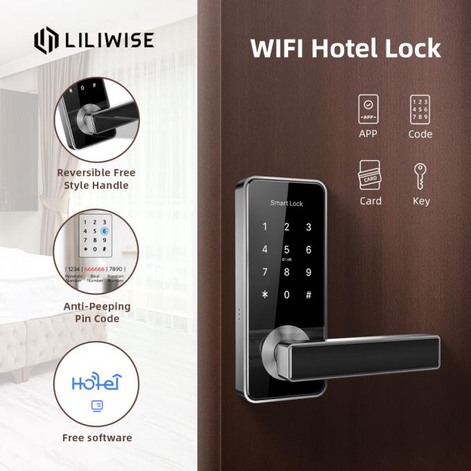 RFID Wifi Otel Kapı Kilitleri Elektronik Kapı Kolu Akıllı Otel Kapı Kilit Sistemi 3