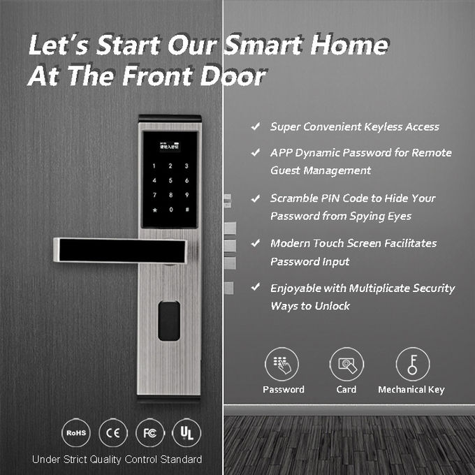 Çoklu Anahtarsız Otel Kapı Kilitleri, Şifre Elektronik Tuş Takımı Kapı Kilidi 1