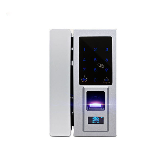 Akıllı Güvenlik Biyometrik Parmak İzi Dijital Elektronik Şifreli Cam Kapı Kilidi 0
