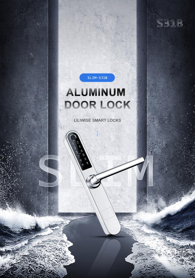Ev / Alışveriş Merkezi için Akıllı Oda Kapı Kilitleri Modern Paslanmaz Çelik Alüminyum 0
