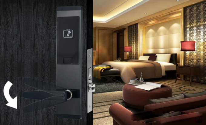 Akıllı Ekran Kartı Kartsız Anahtarsız Giriş Otel Çinko Alaşımlı Kapı Kilitleri 1