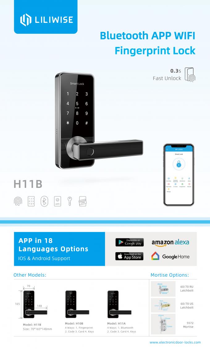 İstihbarat Bluetooth Kapı Kilidi Anahtarsız Wifi Bluetooth Akıllı Kilit 1