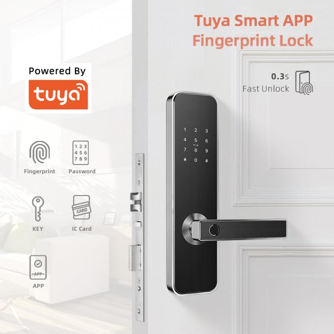 Ev Kullanımı İçin Akıllı Bluetooth Kapı Kilidi Tuya App Sistemi Kontrolleri 0