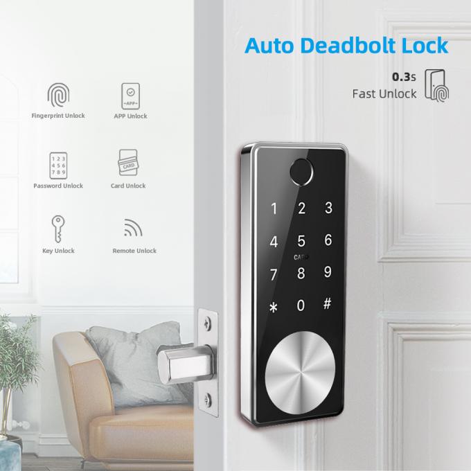 Akıllı Elektronik Kapı Kilitleri Otomatik Sürgü ile Bluetooth Uzaktan Kumanda Dijital Parmak İzi 1