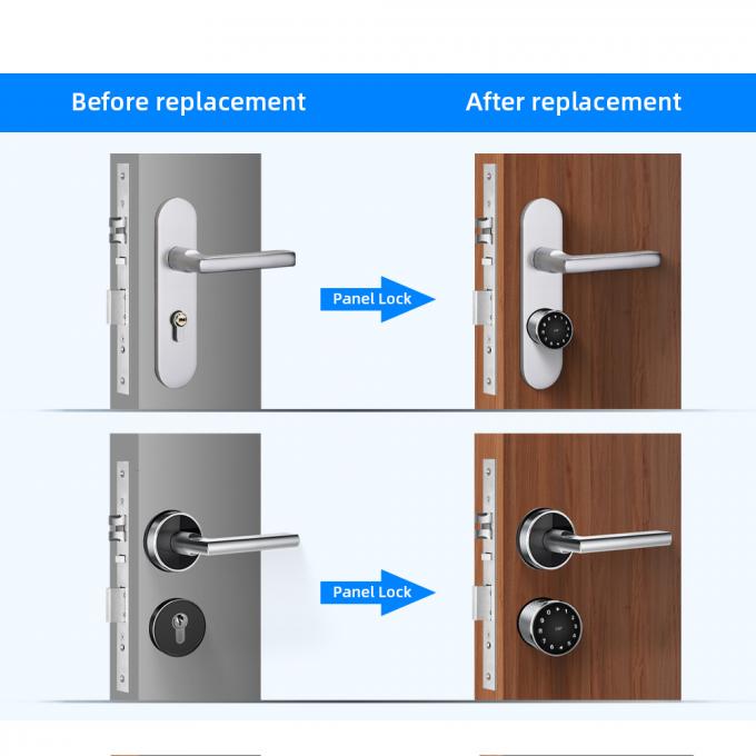 Parmak izi Silindir Kapı Kilidi Konut Ayarlanabilir Bluetooth Kart Kodu Tuş Kilidi 3