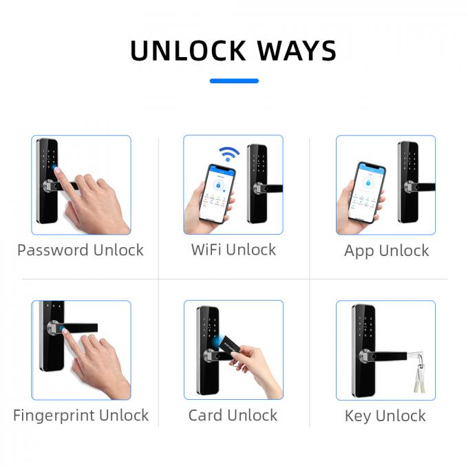 Biyometrik Parmak İzi Liliwise Elektronik Anahtarsız kapı kilitleri Anti Hırsız 0