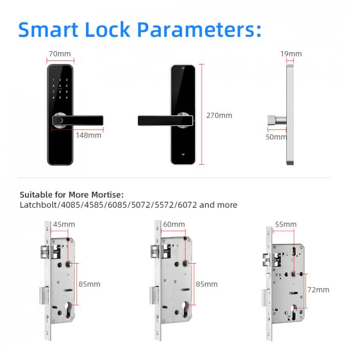 Biyometrik Parmak İzi Liliwise Elektronik Anahtarsız kapı kilitleri Anti Hırsız 1