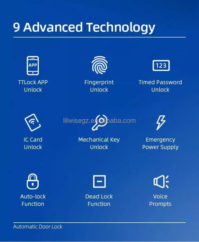 Liliwise Paslanmaz &Ccedil;elik Su ge&ccedil;irmez Akıllı Kilit Dış Tuya Ttlock Wifi Kilitsiz Akıllı Kapı Kilit Api 4