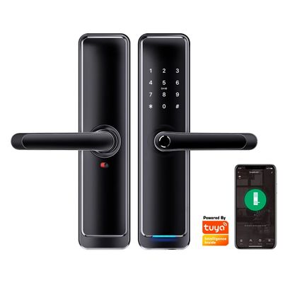 Tuya App ile WiFi Biyometrik Parmak İzi Ana Dijital Kordon Klavye Otomatik Kilit Kapı