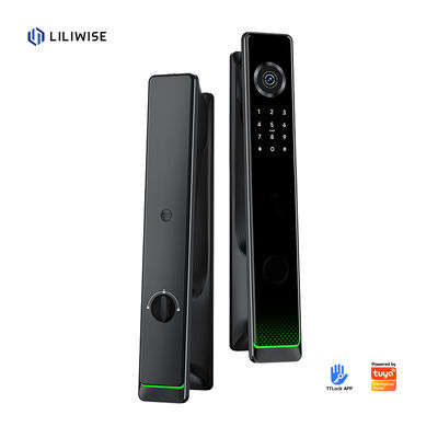 Liliwise 2025 Elektronik Siyah Akıllı Kapı Kilitli Dış Tuya Tt Kamera Akıllı Kilitli Ble Parmak izi ile Kamera Su geçirmez