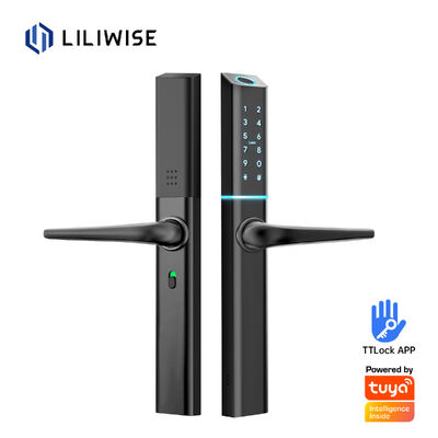LILIWISE Yüksek Kaliteli Üretici Akıllı Kilit 2025 Tuya Wifi BLE Su geçirmez TTLOCK Slim Akıllı Kapı Kilit