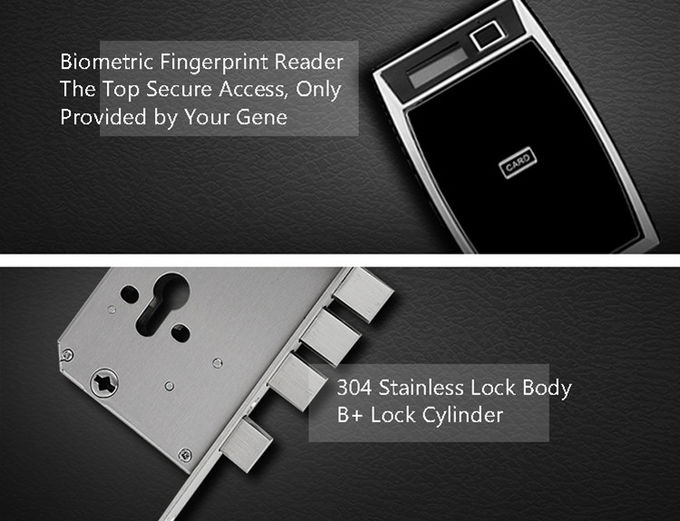 Bölünmüş Tip Parmak İzi Sensörü Kapı Kilidi Şifreli PIN Kodu Dokunmatik Ekran 3